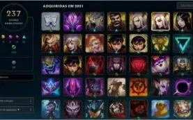 Conta League of Legends / Platina 1 / 323 Skins