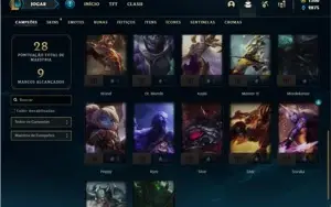 Conta Unranked com 3 Skins e 27 Champs + 1300 RP