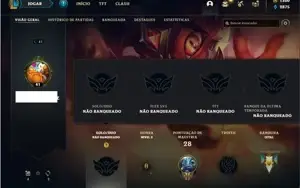 Conta Unranked com 3 Skins e 27 Champs + 1300 RP