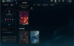 Conta Unranked com 3 Skins e 27 Champs + 1300 RP