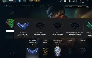 Diamante 4 com 40 Champs e 4 Skins