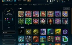 Diamante 4 com 40 Champs e 4 Skins