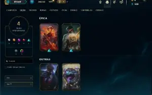 Diamante 4 com 40 Champs e 4 Skins