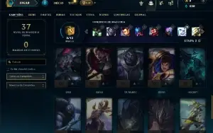 Diamante 4 com 40 Champs e 4 Skins