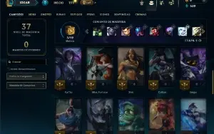 Diamante 4 com 40 Champs e 4 Skins