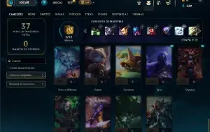 Diamante 4 com 40 Champs e 4 Skins