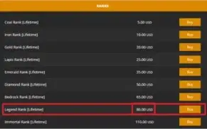 Conta Original Full Acesso - Vip Legend no McCentral