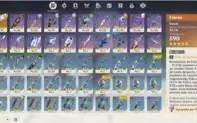 Conta Genshin, Keqing, Falcão, Dilluc C1, Raiden, Qiqi, Jean