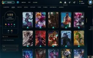 CONTA ALL CHAMPS, 122 SKINS/VALORANT SKINS