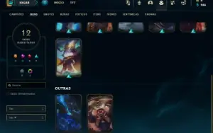 Platina 4 com 70 Champs e 12 Skins + 26 Espolios