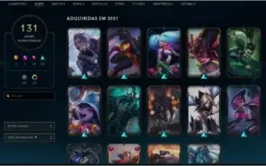 Conta League of Legends - 131 skins - lol