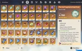 : AR55 com Kazuha, Ayaka, Xiao, Cyno, Mona, Diluc, Jean e +