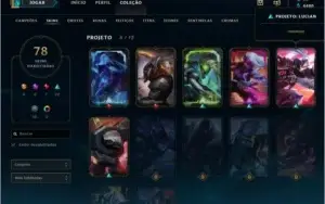 CONTA LOL (PRATA) - MUITAS SKINS, EMOTES E ICONES