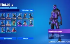 Conta de Fortnite com Caveirão Roxo e Cavaleiro Negro