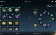 Conta wild rift 600 reais várias skin além de top 200 gm
