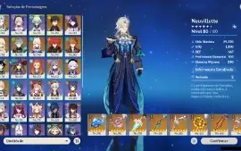GENSHIN IMPACT - AR56 12 Personagens T5 e 8 Armas T5