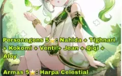 ☘️ [Tighnari + Harpa + Nahida + Kokomi + Venti] ☘️