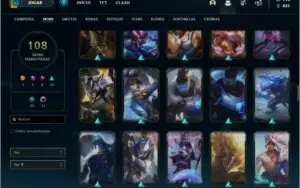 Conta ouro 4 com 111 champs e 108 skins MAIN TOP / MID / ADC