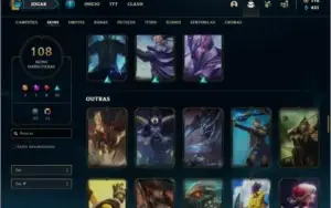 Conta ouro 4 com 111 champs e 108 skins MAIN TOP / MID / ADC