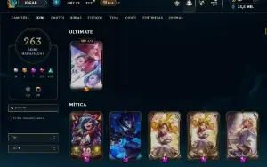 Diamante 4 com TODOS os champs e 263 Skins + 5 Prestigios