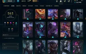 Diamante 4 com TODOS os champs e 263 Skins + 5 Prestigios