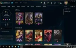 Conta League of Legends 3 skins míticas