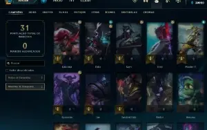 Conta PLATINA 4 | 65% Win - Lol (League Of Legends) Elomoon