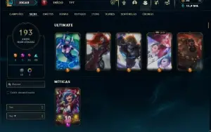 Unranked com TODOS os champs e 193 Skins ( MAIN JG )