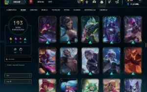 Unranked com TODOS os champs e 193 Skins ( MAIN JG )