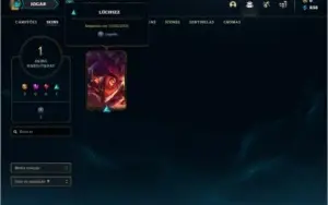 Conta bronze 1 com 20 champs e 1 skin
