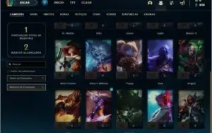 Conta bronze 1 com 20 champs e 1 skin