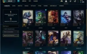 Conta bronze 1 com 20 champs e 1 skin