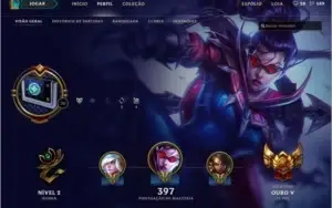 • Conta LOL - Gold V - 120 Champs - 42 Skins •