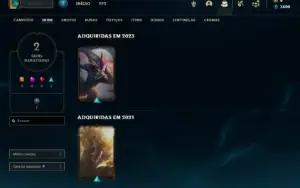 Conta ouro 4 com 30 Champs e 2 Skins + 2 Fragmentos