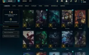 Conta ouro 4 com 30 Champs e 2 Skins + 2 Fragmentos