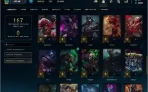 Conta bronze 2 Boa para smurfar com 18 skins e 49 champs