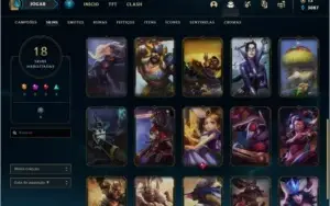 Conta bronze 2 Boa para smurfar com 18 skins e 49 champs