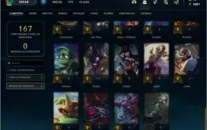 Conta bronze 2 Boa para smurfar com 18 skins e 49 champs