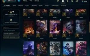 Conta bronze 2 Boa para smurfar com 18 skins e 49 champs