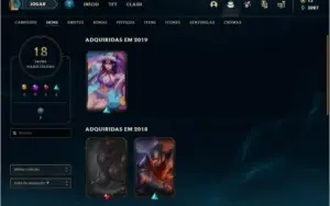Conta bronze 2 Boa para smurfar com 18 skins e 49 champs