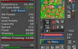 Druid em gentebra lvl 179 + outros chares conforme imagem