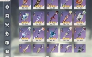 Ar55. Zhongli, kazuha, venti, hutao, armas do passe
