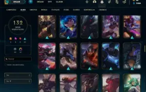 Conta bronze 4 com TODOS os champs e 132 Skins + 8 Prestigio