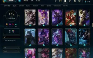 Conta bronze 4 com TODOS os champs e 132 Skins + 8 Prestigio