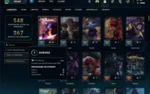 Conta bronze 4 com TODOS os champs e 132 Skins + 8 Prestigio