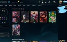 Conta LoL Platina 4 com MMR bom