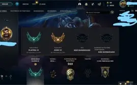 Conta LoL Platina 4 com MMR bom