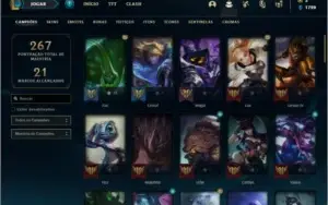 Conta ouro 4 com 52 skins e 70 champs