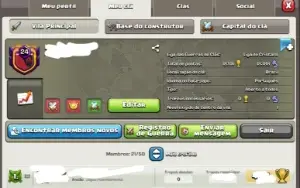 Clã Clash of Clans lvl 24 CAP 10 full
