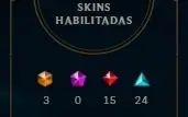 Conta PLAT IV TODOS CHAMP 15 lend, 3 ultimate 205 SKIN TOTAL